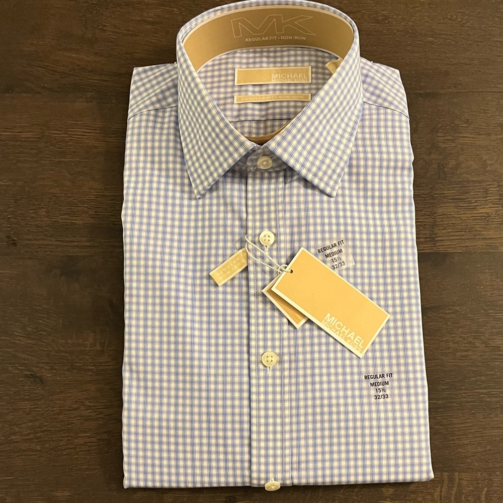 Michael Kors 15 1/2 Regular Fit Long Sleeve Button-Down Shirt